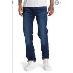 Hudson Men's Byron Slim Straight Jeans Size 36 Mid Rise 5 Pockets Dark Wash